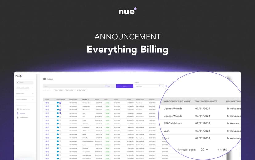 Nue’s “Everything Billing” delivers agile billing for every B2B revenue model