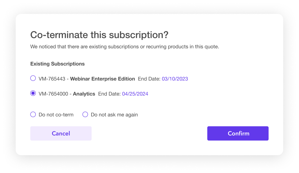 Automate co-terms